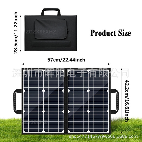Folding bag solar-powered