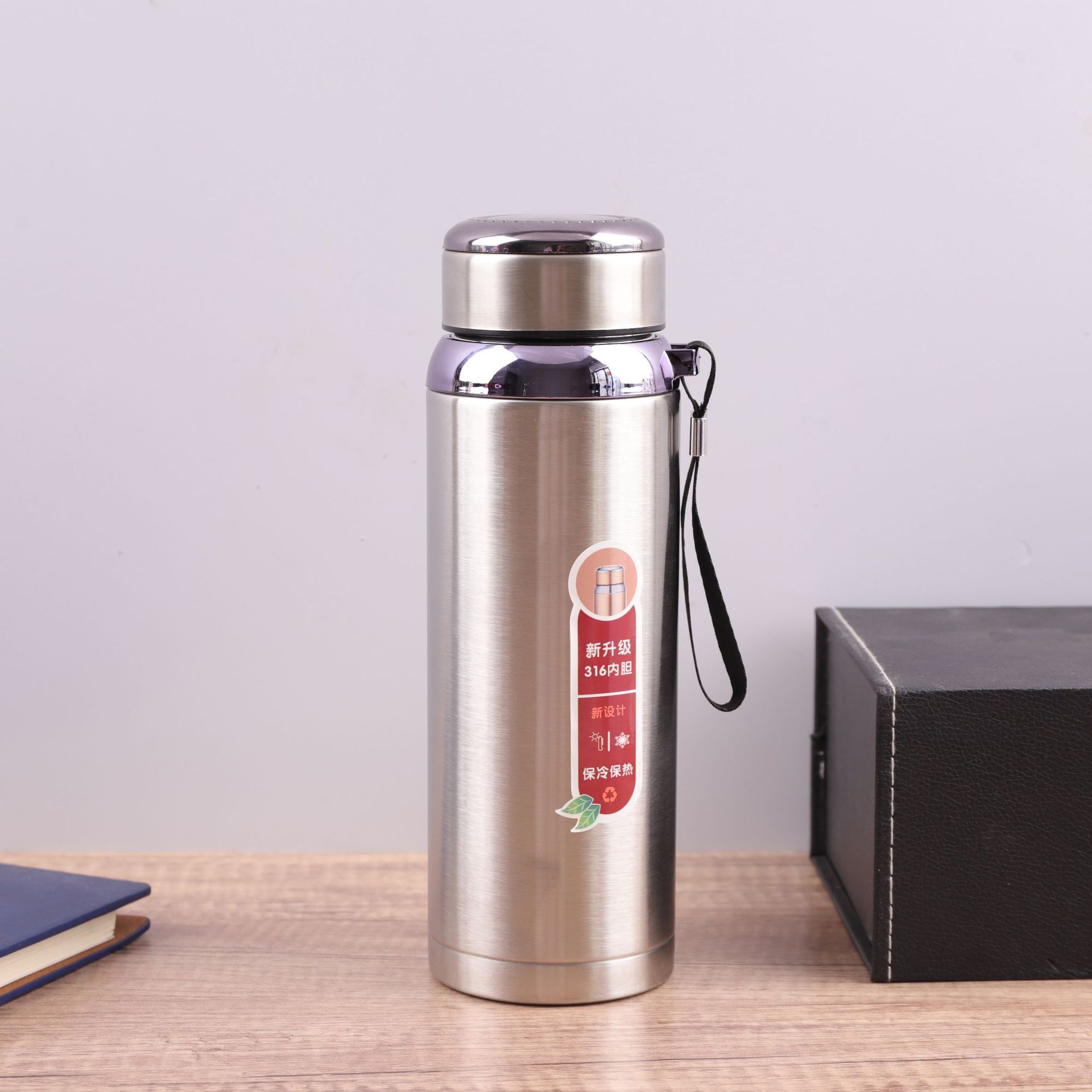 Nuevo 316 de acero inoxidable taza del vacío gradiente Sling olla viaje gran capacidad deportes al aire libre hervidor logotipo por mayor