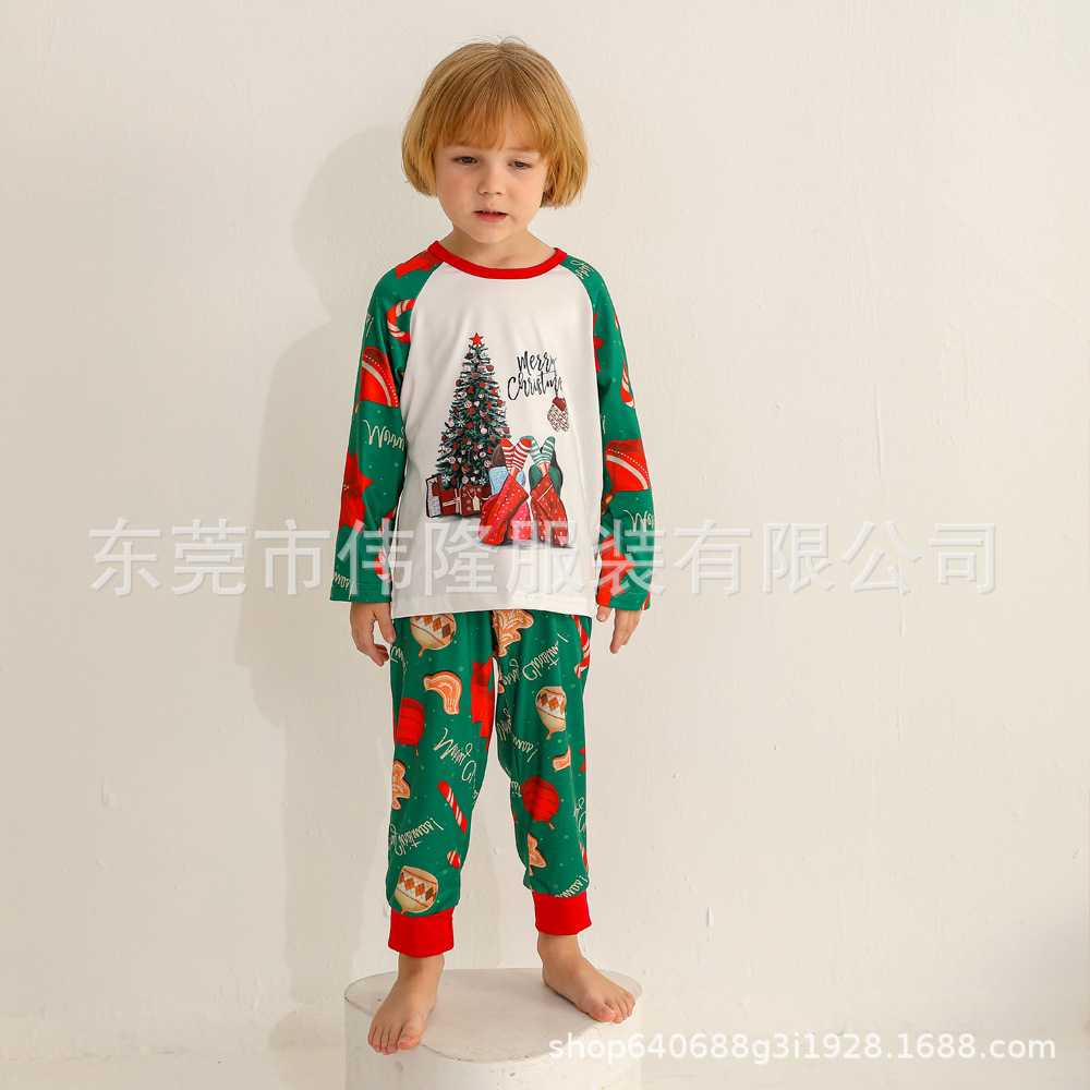 2022 nuevo traje de pijama familiar transfronterizo Bebé Niños Niñas ropa de mujer traje de Navidad para hombre