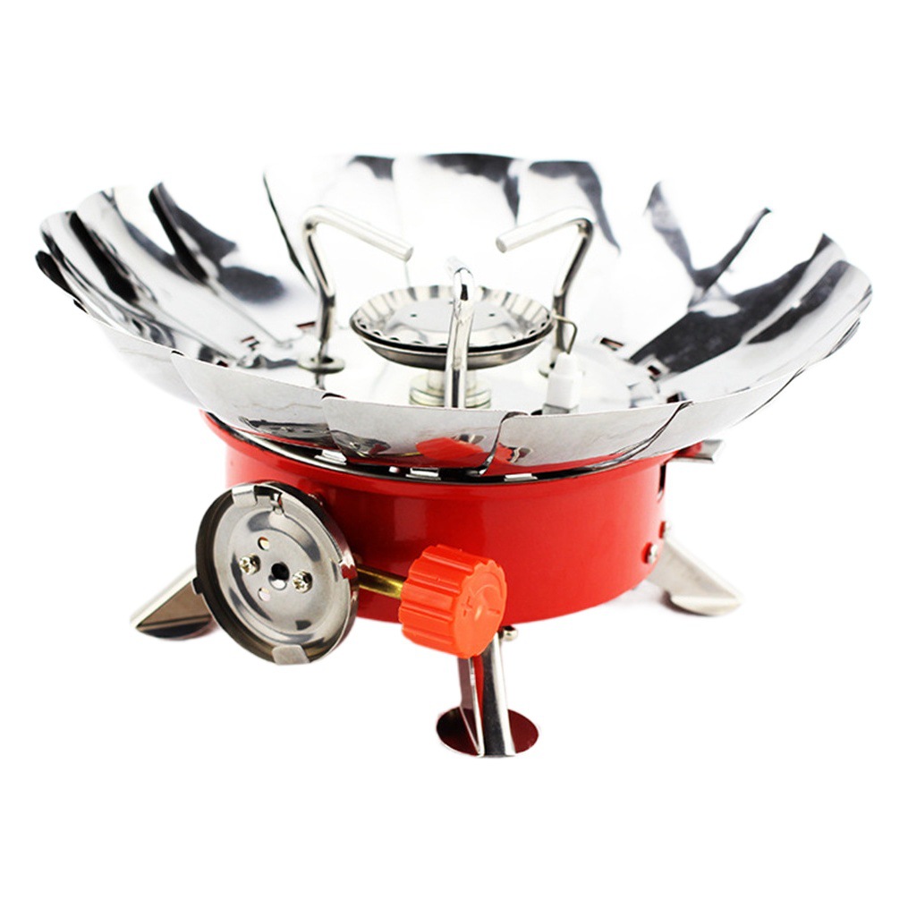 Tarjeta caliente rápida estufa a prueba de viento de loto plegable estufa de camping portátil mini estufa de té hirviendo pequeña estufa redonda al aire libre