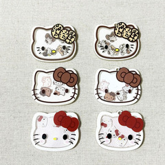 かわいい少女ロッキングkt猫アクリル部品DIYストラップヘアクリップ頭飾り携帯ケース装飾卸売り