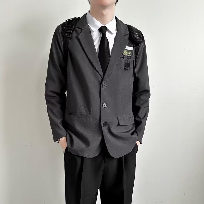 Brown Brown Suit Jacket Men's Spring & Fall Ins Trendy Handsome High-End Men's Oversize Suit Jacket