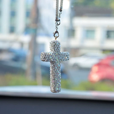 Car hanging – Supplies - white-slim-cross