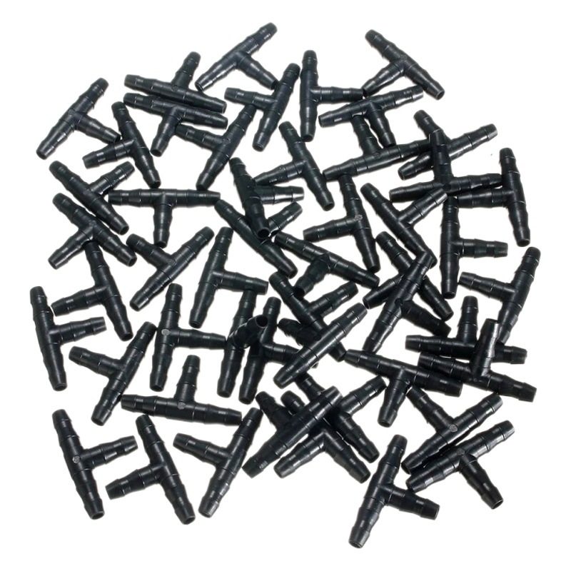 Transfronterizo 47 conector de tubería de lana de tres vías sistema de riego por goteo de cuatro vías riego automático Dispositivo de riego accesorios jardín conector de tubería de agua