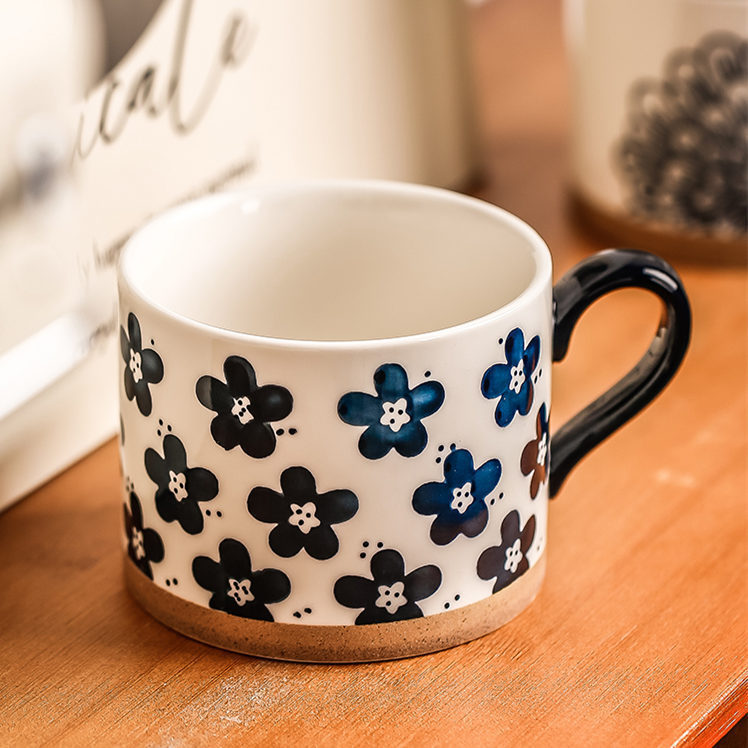 Art retro tazas de cerámica de alto valor de visualización para el hogar tazas de agua potable tazas de café de oficina de niñas tazas de pareja