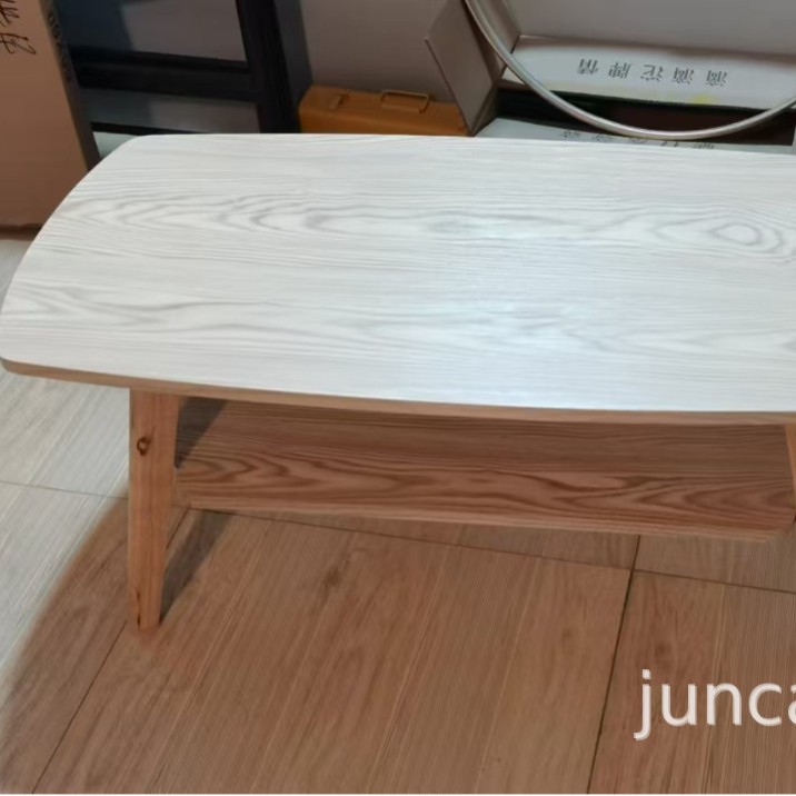 Mesa pequeña redonda cuadrada de la habitación de alquiler, mesa de centro simple, mesa de negociación al por mayor, mesa auxiliar, sala de estar, sofá, esquina