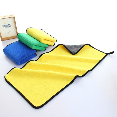 Coral velvet car wash towel home cleaning mop double-sided thickened can customize logo car beauty car cleaning cloth
