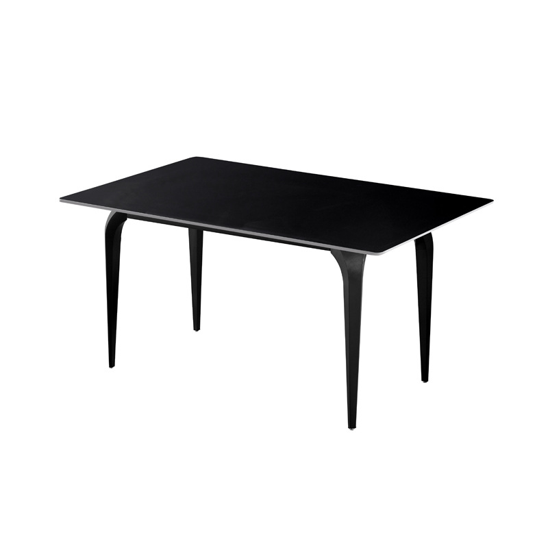 Mesa de comedor de tabla de roca pequeña casa nueva mesa de comedor de lujo moderna simple mesa de comedor rectangular mesa de comedor de piernas de elefante