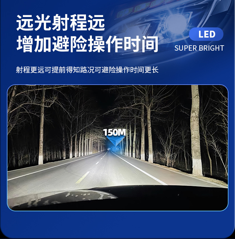 Snowlite Led Headlights H7H4H11 Ultra-Bright Spotlight 90W Strong Light Integrated High and Low Beam Car Light Modification and Upgrade Model