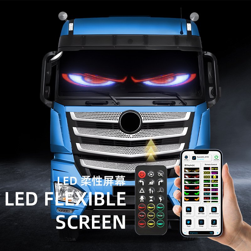 LED coche pantalla suave usb coche pantalla de publicidad flexible APP Bluetooth pantalla inteligente ventana puerta pantalla a todo color image 3