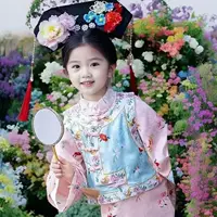 Традиционный китайский костюм Hanfu династии Цин для девочек, древний костюм императорской супруги, весенне-осенний дворцовый комплект Cheongsam, ультра-сказочный китайский шелковый шелк