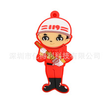 pvc厂家定制卡通创意U盘消防车64G消防员32G优盘灭火器2.0固态