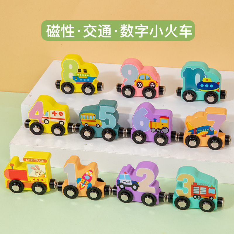 Tren digital magnético, bloques de construcción, juguetes educativos para niños, 1-2 años, 3 bebés, educación temprana, iluminación image 14