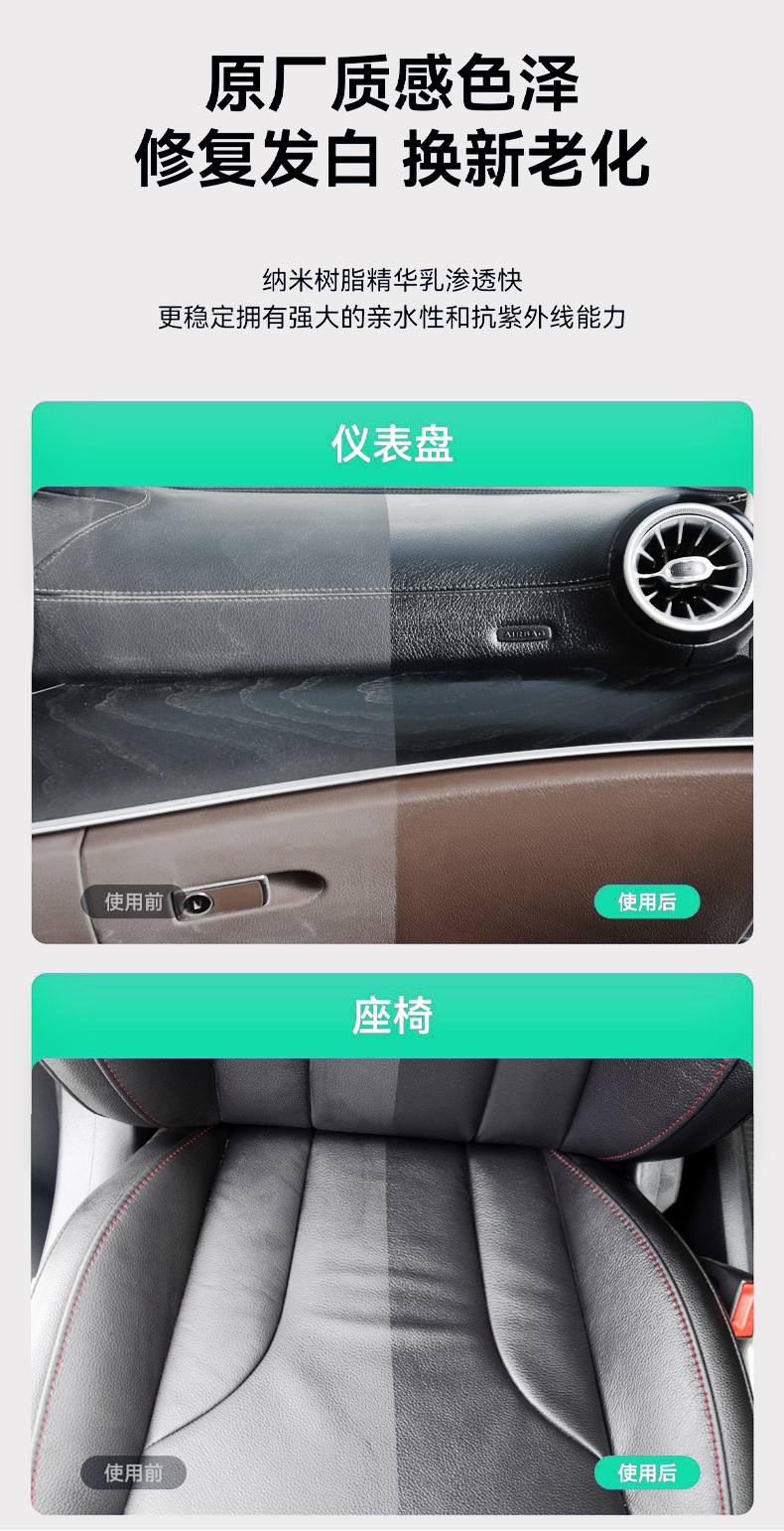 Customized Interior Coating Agent, Car Polish, Dashboard Wax, Leather, Plastic, Engine Compartment Maintenance, Renovation and Repair