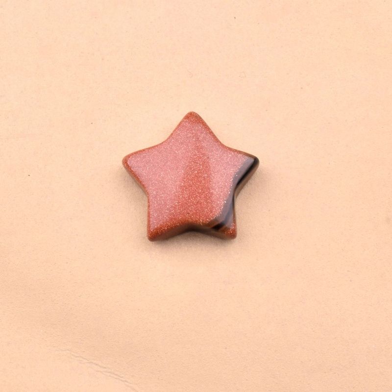 跨境热销3cm天然石五角星水晶半宝石星星diy饰品配件摆件亚马逊|undefined