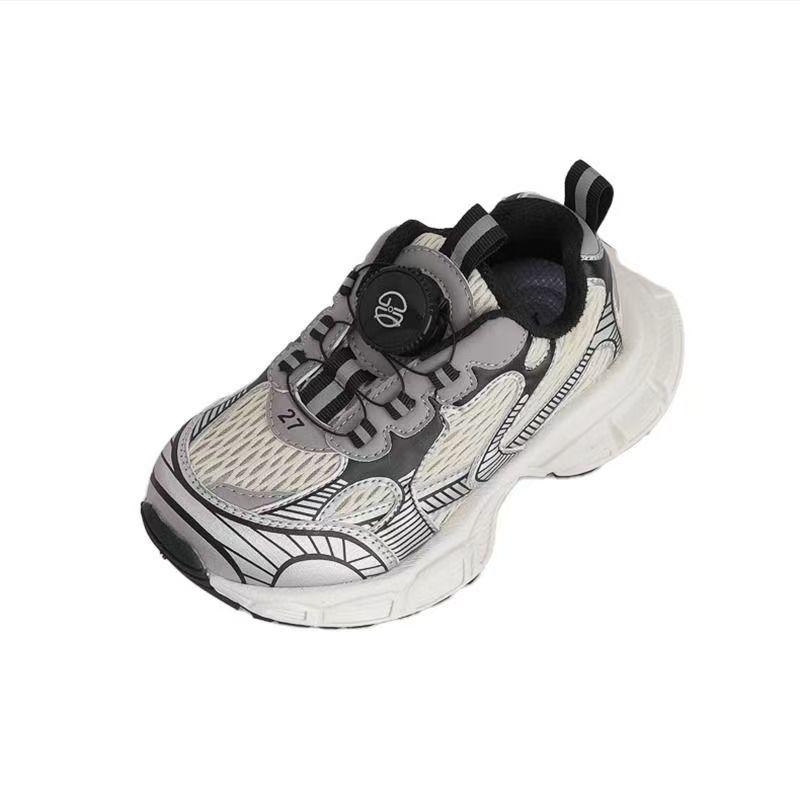 Zapatos respirables de malla para niños 2025 nuevo otoño para niñas zapatos casuales para padres, zapatos de running de suela suave para niños