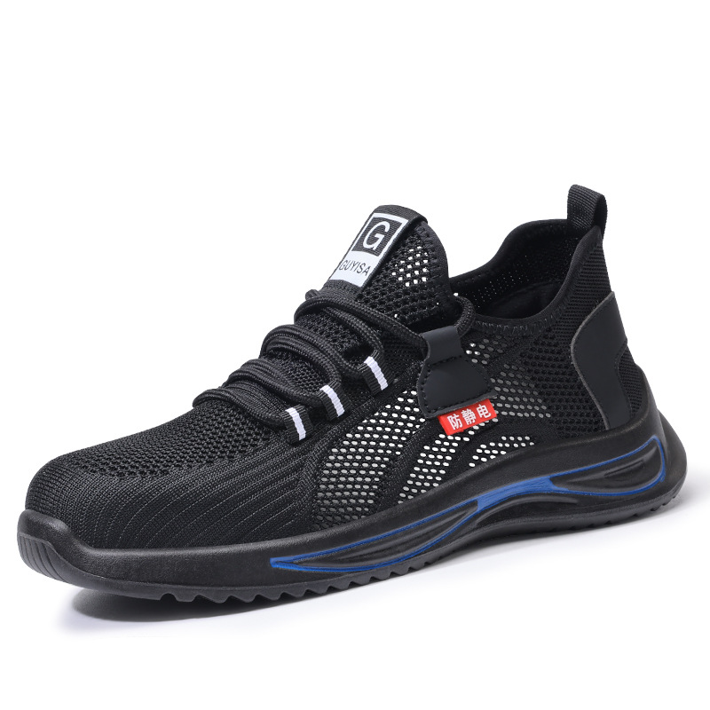 Zapatos de Seguridad Anti-impacto y Anti-perforación de Tejido Volador Transpirables para Trabajo image 5