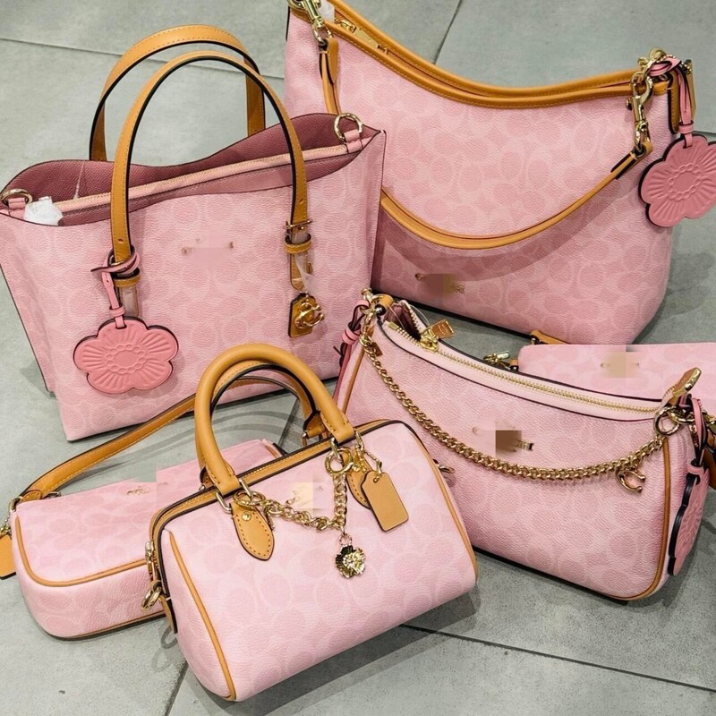 Coach High-Quality New Pink Series Hobo Bag, Underarm Bag, Boston Pillow Bag, Fortune Bucket Bag, Tote Bag Coach High-Quality New Pink Series Hobo Bag, Underarm Bag, Boston Pillow Bag, Fortune Bucket Bag, Tote Bag