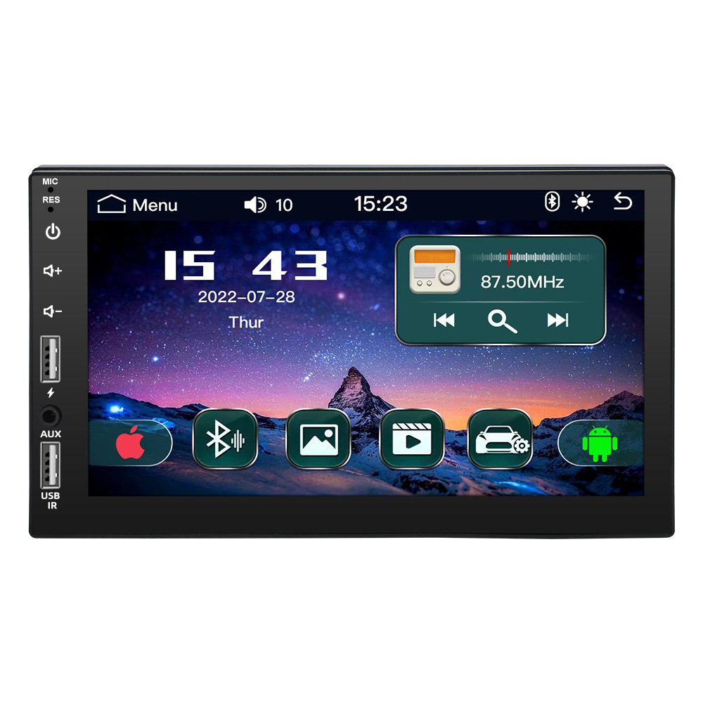 Transfronterizo nuevo reproductor de coche de 7 pulgadas Doble tarjeta USB Música Radio Bluetooth manos libres MP3 juego corto image 5