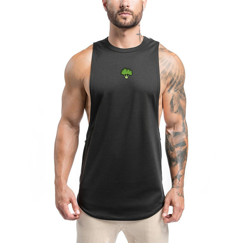 American Fitness Sports Vest Men's Cotton Muscle-Showing T-Shirt Sleeveless Waistcoat Singlet Casual Top Bottoming Shirt