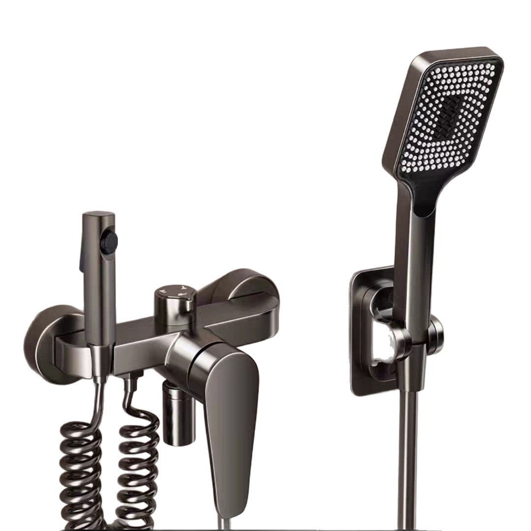 Todo el cobre conjunto de ducha para baño doméstico ducha de boquilla de presión