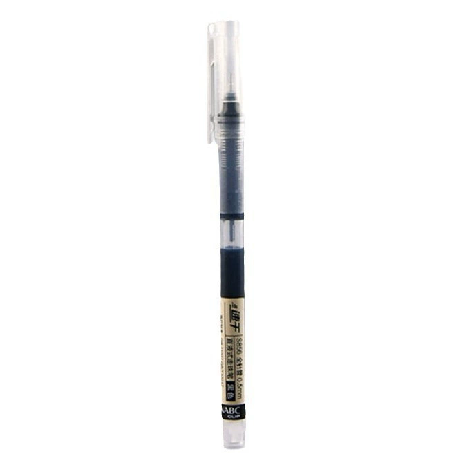 Quick dry rollerball black rollerball pen for students, 0.5mm