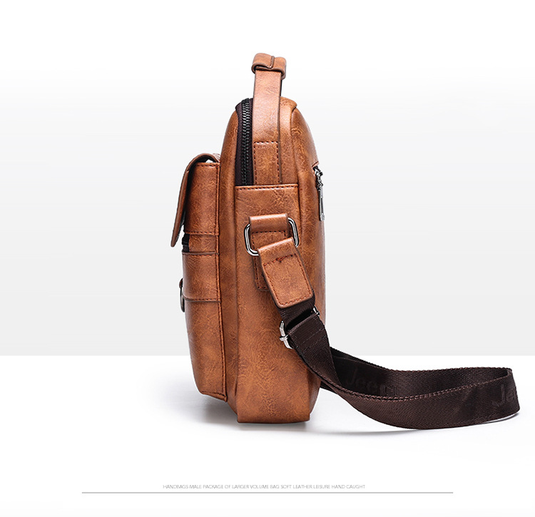 Fashionable Shoulder Bag Casual and Fashionable Large-capacity Multi-layered Crossbody Briefcase for Men Business Vertical Handbag_voghion.com