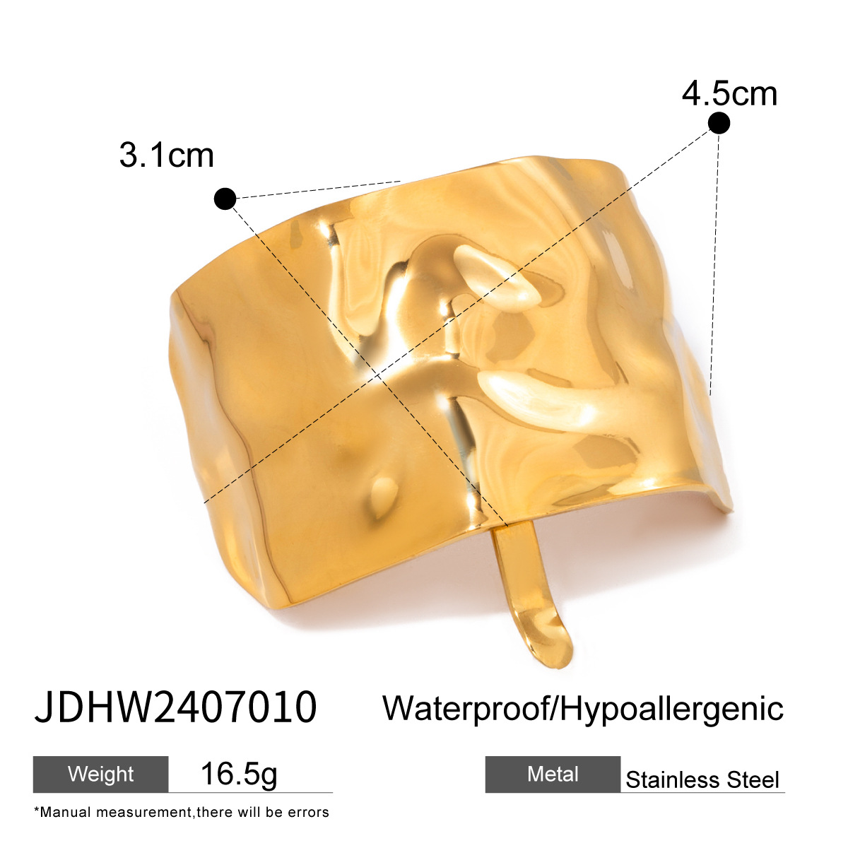 Wanxing Europa y los Estados Unidos de acero inoxidable pinzas de cabello de alta sensibilidad pinzas de cabello exageradas joyas de cabello de acero de titanio joyas transfronterizas
