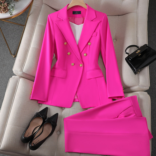 Casual white business suit women's autumn and winter beauty salon cosmetics store high-end suit work clothes