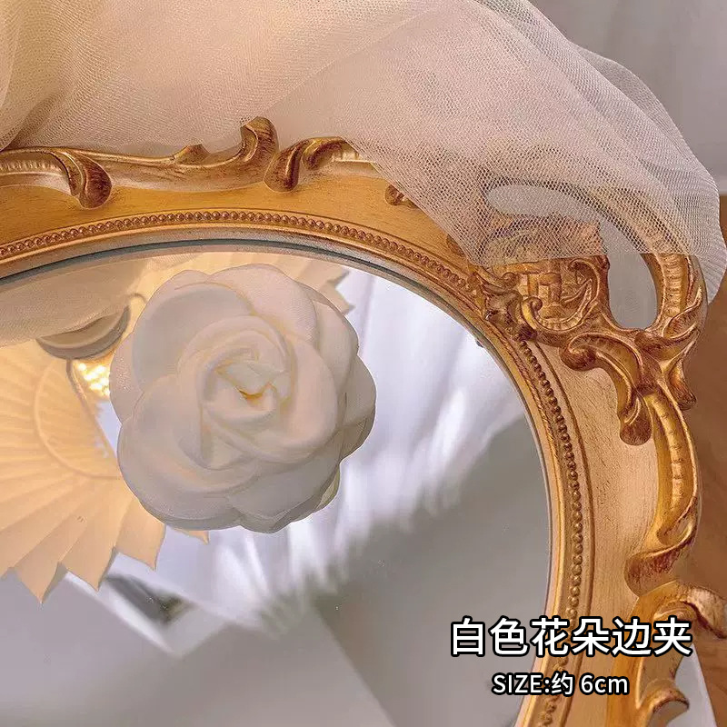 Rosas flores intestino anillo de cabello para mujeres 2024 nueva sensación de atmósfera primavera Zhao LuSi con el mismo tocado de cabello