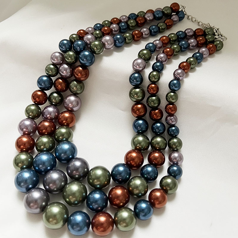 150g Weight Earrings, Necklace Classification 1 Set Quantity Banquet, Cocktail Party Occasion Imitation Pearl Material Pearl Pattern Women's Gender Round Design Glam, Exaggerated Style Glam Exaggerated Pearl Imitation Pearl Round Women's Earrings Necklace 12