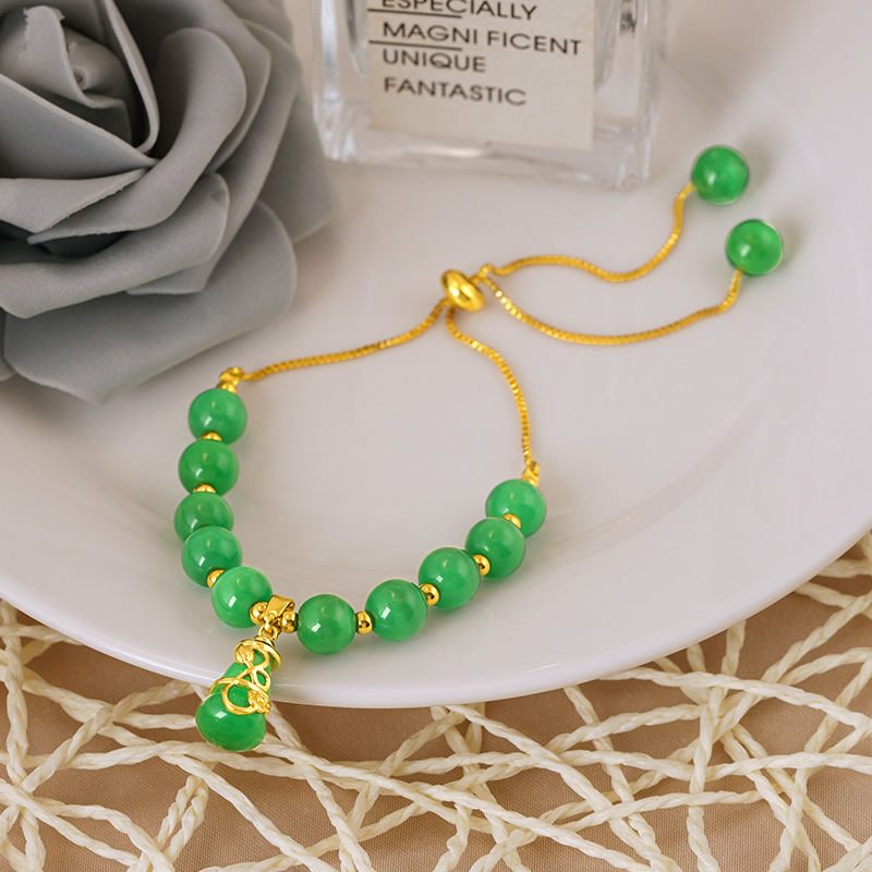 Nueva pulsera de perlas ajustable multi-color de las mujeres Vietnam oro pulsera nicho todos los partidos accesorios regalo simple