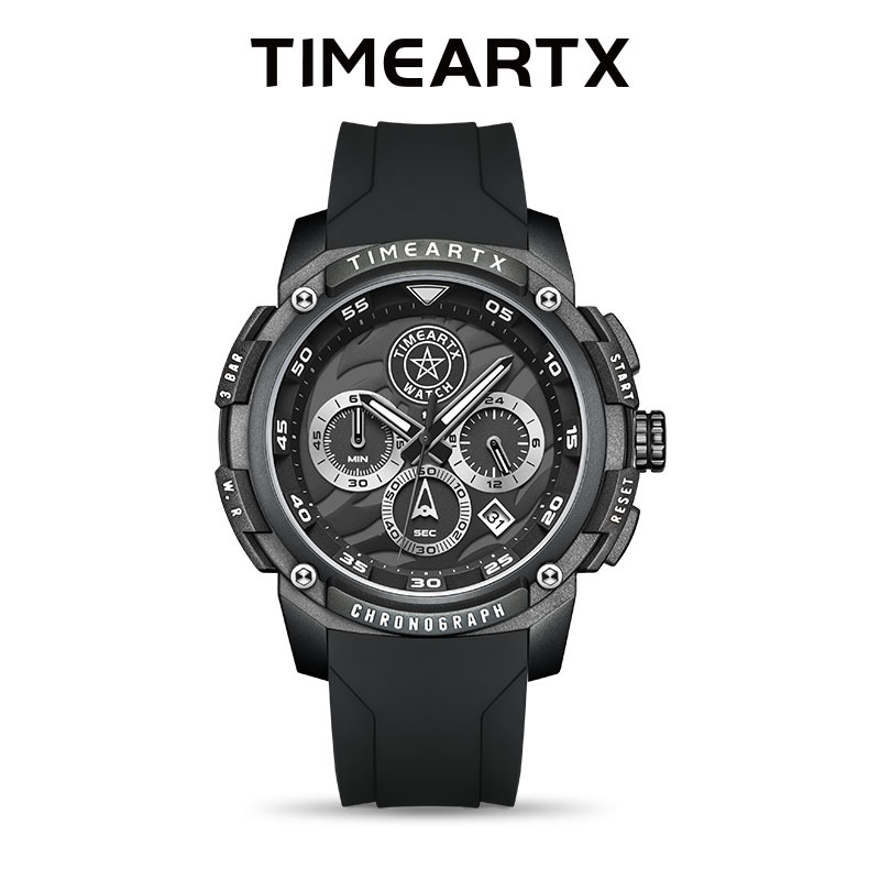 Timeartx Simple, Fashionable and Personalized Men's Watch, High-End Luminous Waterproof Silicone Strap Quartz Men's Watch