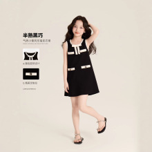 ŮͯС���L�B��ȹ��ͯ�߼��кڰ�ײɫ�o��A��ȹ�ļ��¿�ͯ�b���l