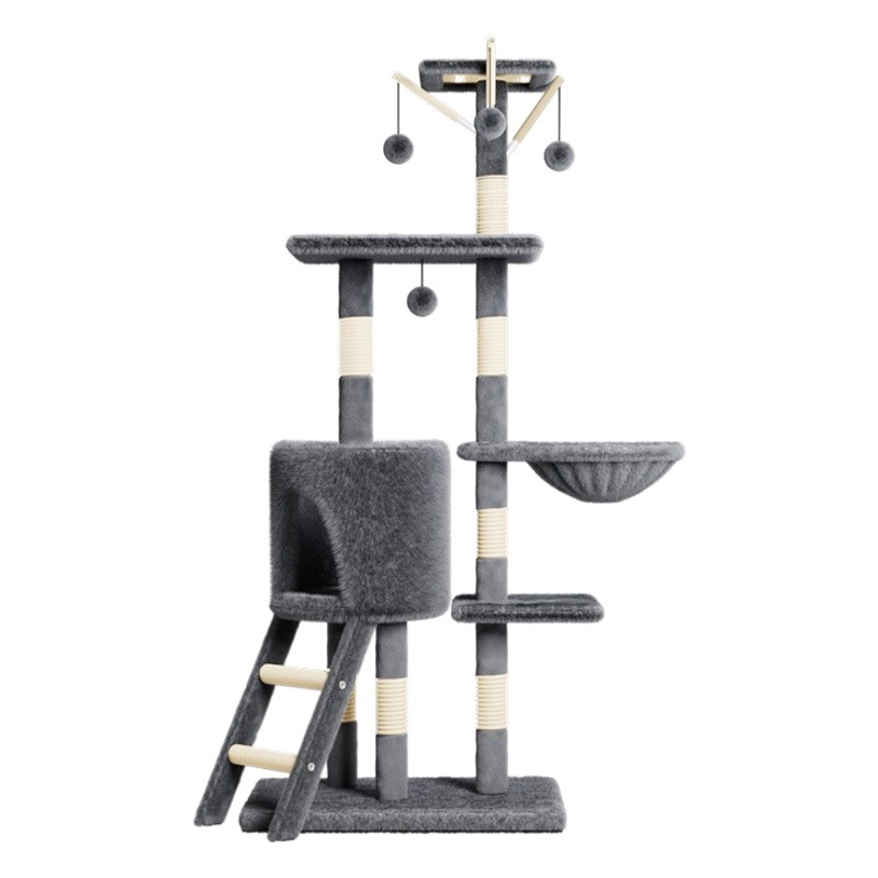 Amazon gato escalada estante gato nido gato integrado tablero del rasguño del gato árbol grande gato suministros cuatro estaciones universal bebé gato estante