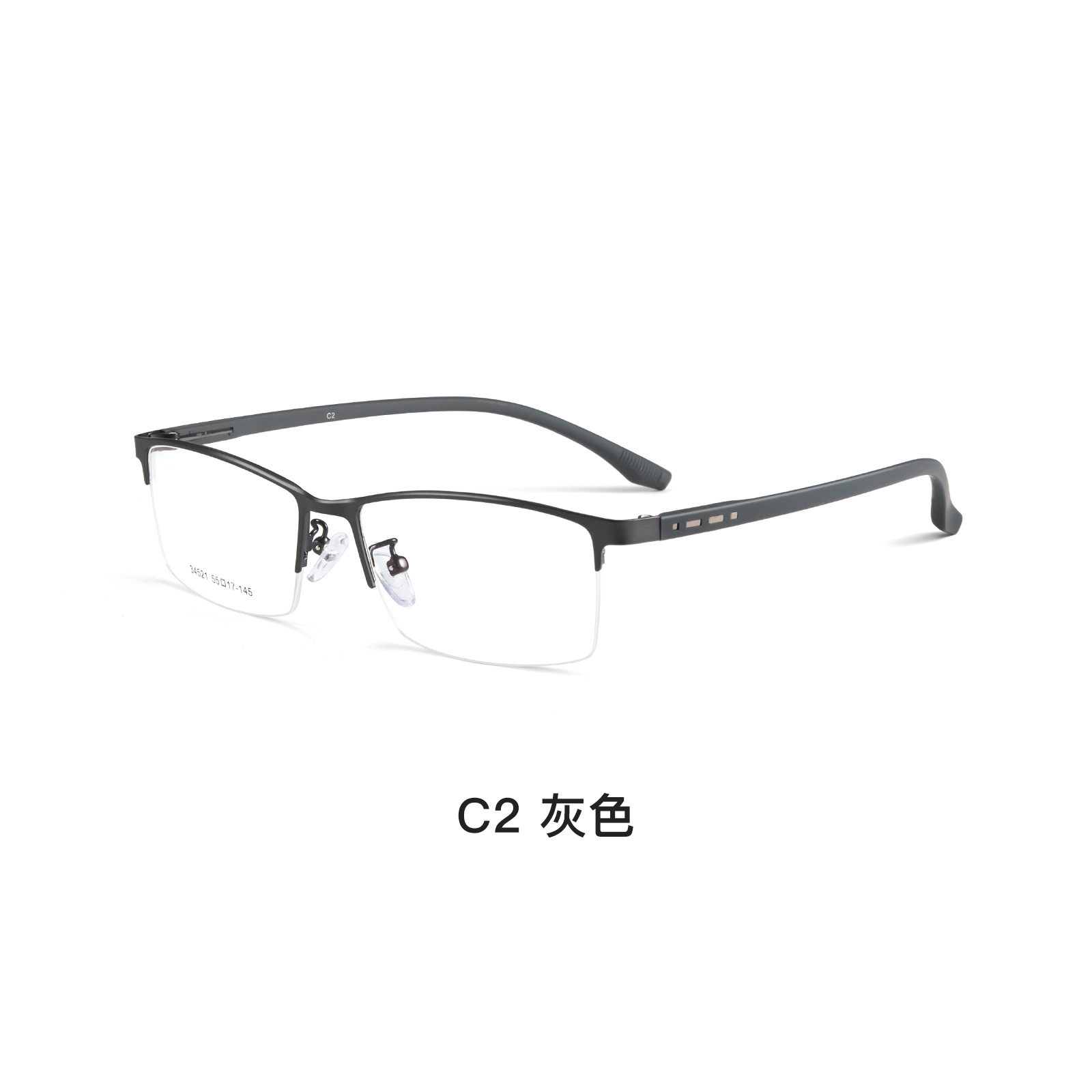 Commuter casual hombres de aleación gafas marco oficina de negocios ultra-ligero cómodo cojín de la nariz de silicona puede ser equipado con gafas Danyang lote