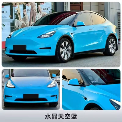 Full Body Wrap Film, White – Auto Color Change Film - crystal-sky-blue-152m17m