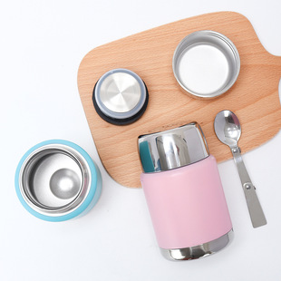 Cross-Border Wholesale Insulated 750ml Stew Beaker Large Capacity Lunch Box Stainless Steel Stew Pot Double-Layer Vacuum Stew Pot