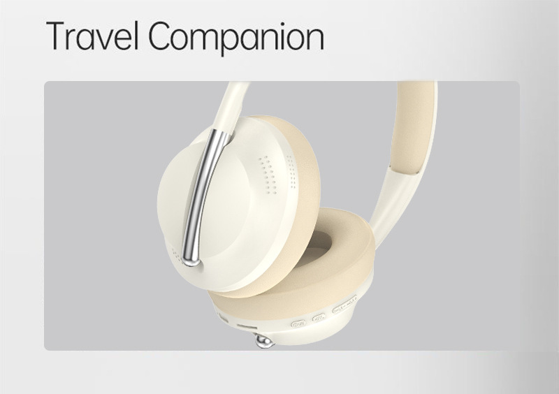 Casque audio sans fil Bluetooth supra-auriculaire avec radio FM - Son stéréo haute fidélité, arceau réglable, autonomie de 10 heures, boîtier léger en ABS pour un confort optimal._voghion.com
