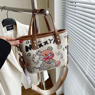 Universal cartoon capacious one-shoulder bag, card holder, shoulder bag, Korean style