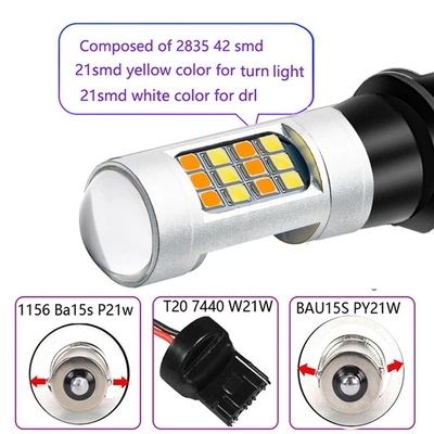 Led Car Lights Two-Color Turn Dönmə işıqları