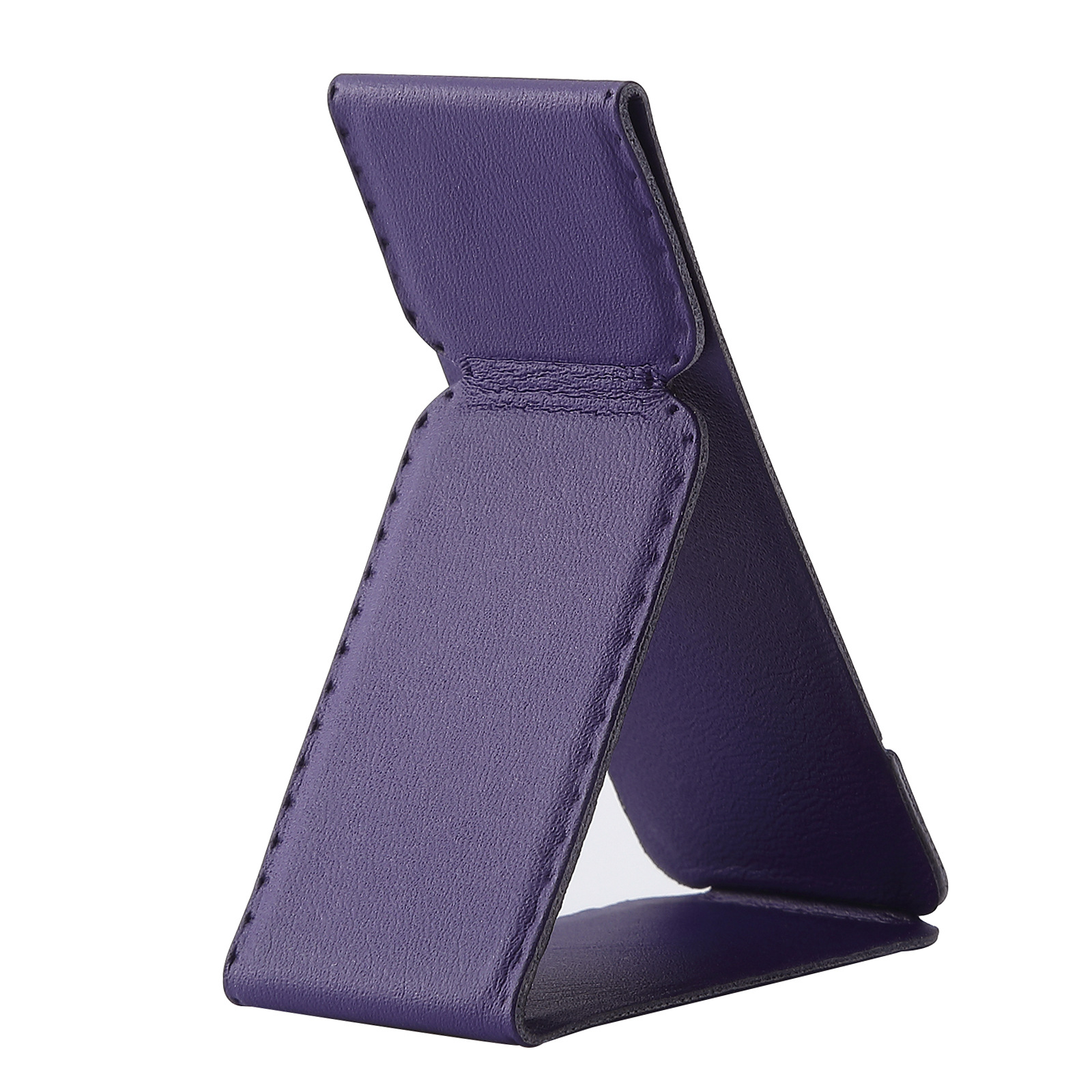 El soporte pequeño de pasta versátil es adecuado para todos los modelos de teléfonos móviles. Soporte de teléfono móvil de cuero PU con patrón de manzana magnético plegable