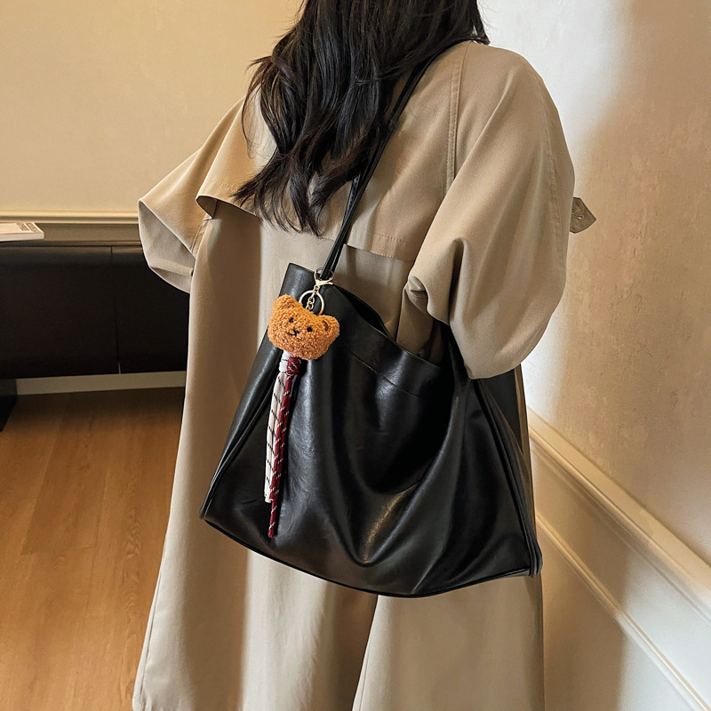 高级感手提托特包女复古子母包2025秋冬新款通勤单肩包软面腋下包|undefined