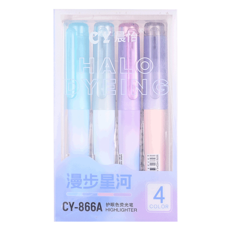 Resaltador de color degradado de alto valor, protector ocular, marcador de escritura para estudiantes, marcador de oficina, juego de resaltador de cuenta manual