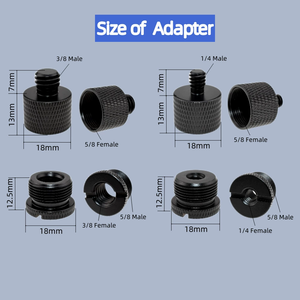 Аксессуары для микрофона винт адаптера 5/8 поворот 3/8 штатив микрофон амортизатор 1/4 аксессуары для кронштейна для прямой трансляции