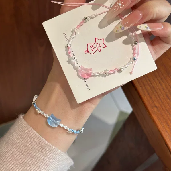 Tiktok-Style Hand-Woven Bracelet by Xingyu Xiaoyu, Handmade Gift for Best Friends, Couple's Ziyu Bracelet, Finished Ziyu Bracelet