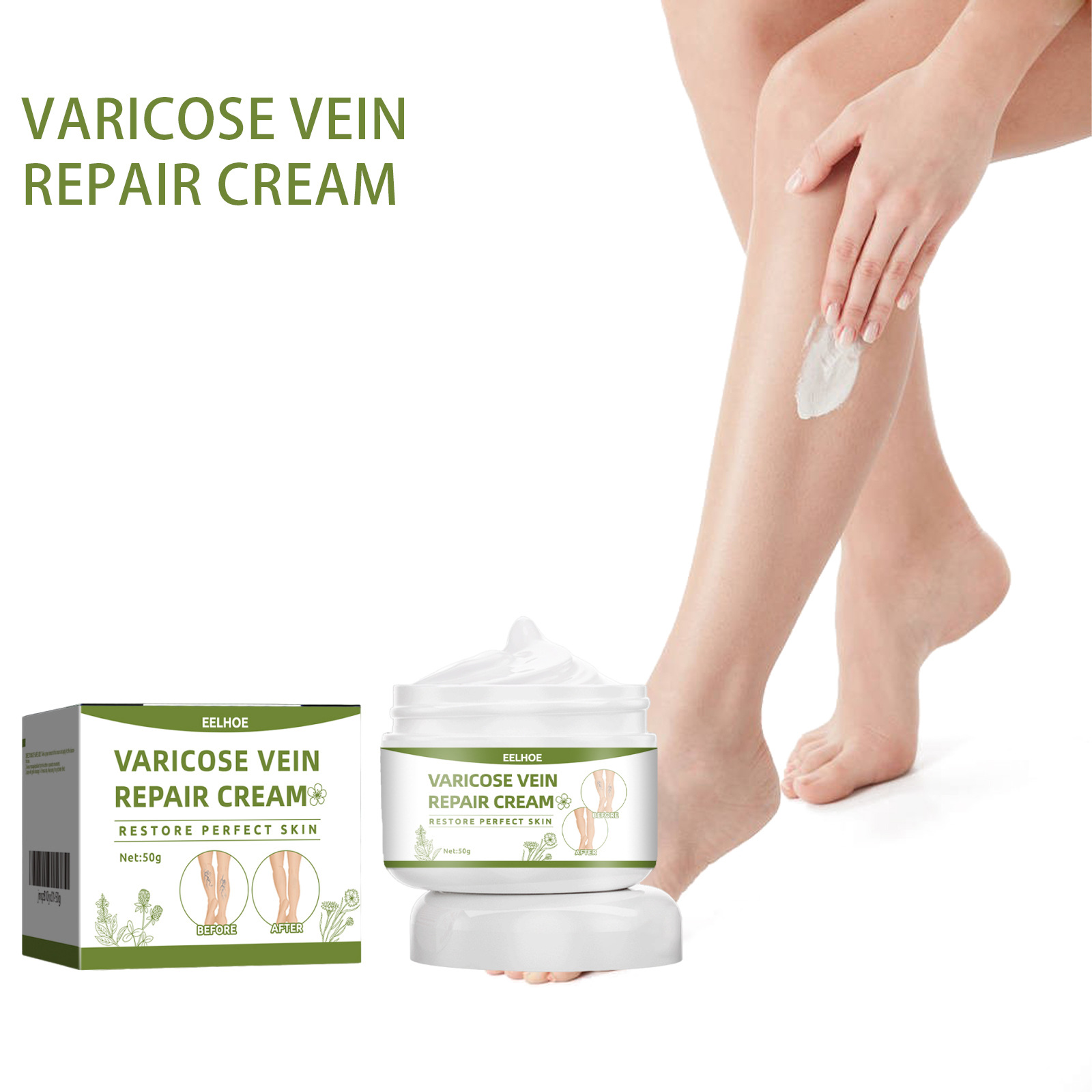 Eelhoe Leg Care Cream Massage Cream for Smooth, Shiny, Comfortable, Soft, Delicate, and Tender Skin