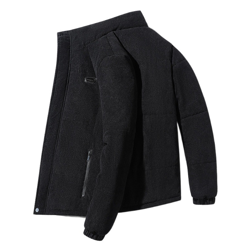 2023 invierno nuevo cuello de pana de los hombres cálido Abrigo acolchado de algodón forrado de lana para hombres