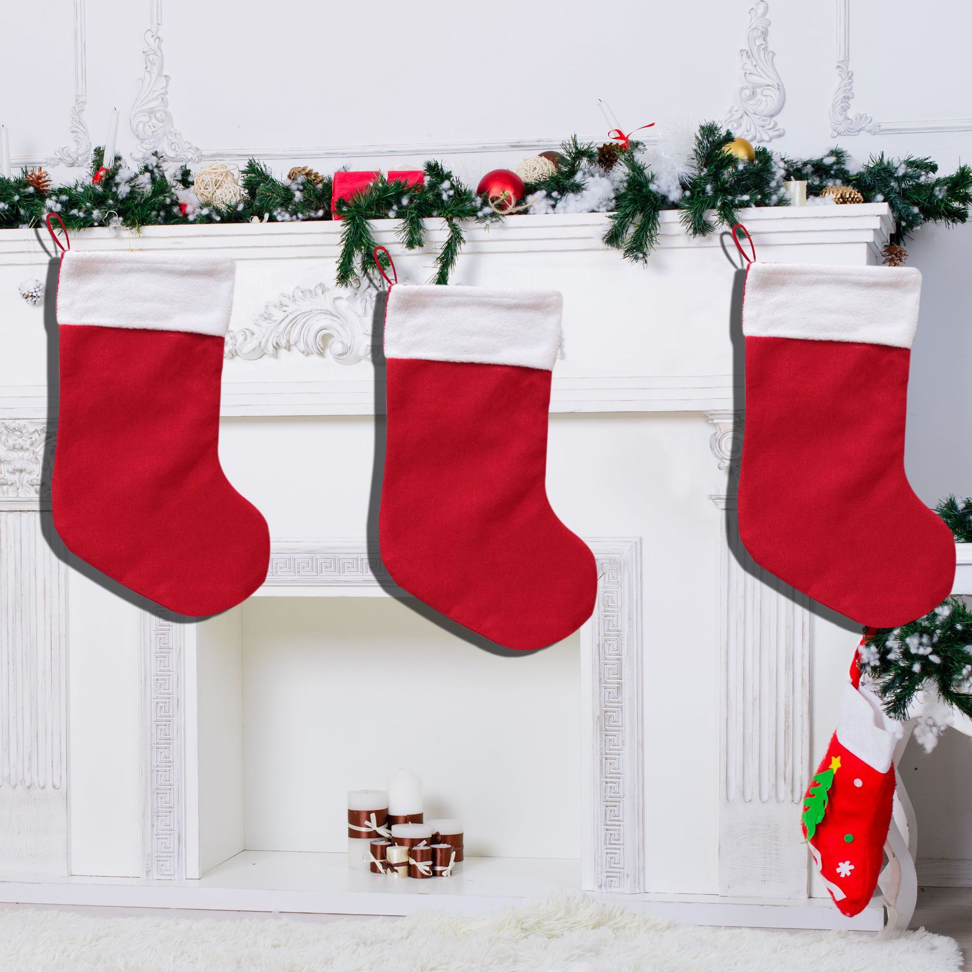 Medias navideñas transfronterizas, medias navideñas, medias navideñas, bolsas de regalo, colgantes navideños, bolsas de regalo