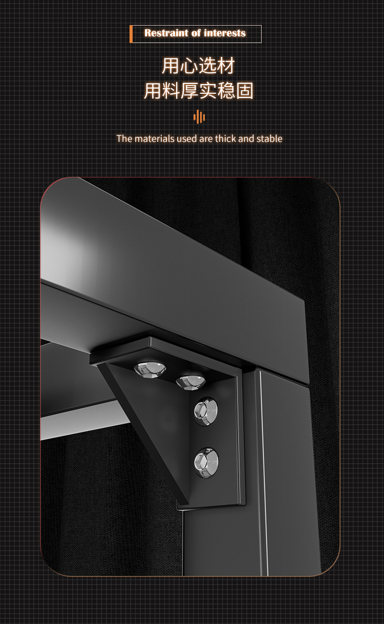 Jiuai SM Large Bondage Equipment for Couples, Black Iron and Alloy Restraint Frame — detail image 9